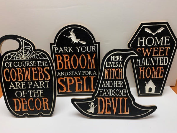 Halloween Engraved Signs