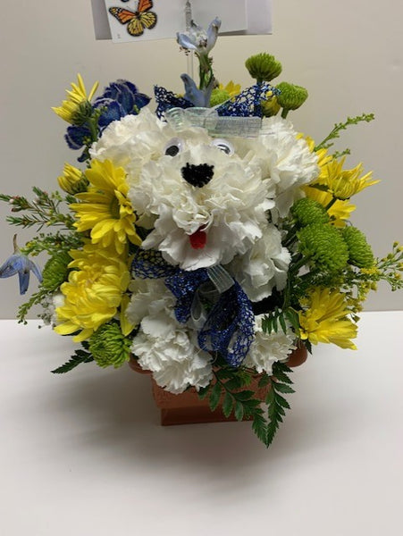 Lg. Poodle Flower Arrangement
