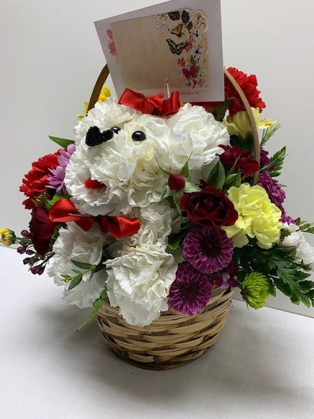 Lg. Poodle Flower Arrangement