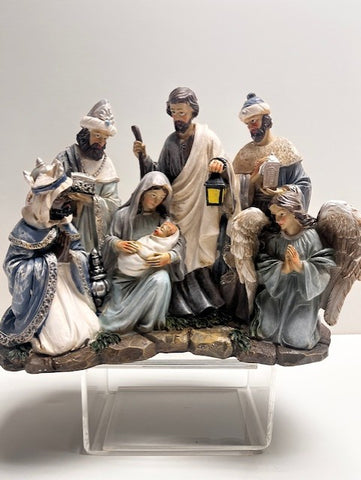 Blue & Silver Nativity