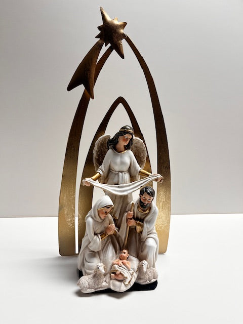 White & Gold Nativity