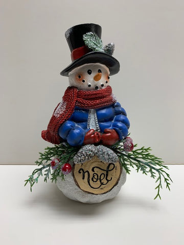 Snowman with Pine Berry Accent