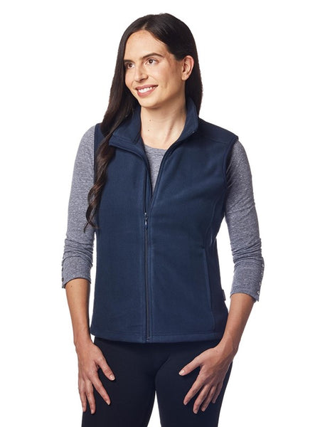 "Sharp" Black Fleece Vest Ladies