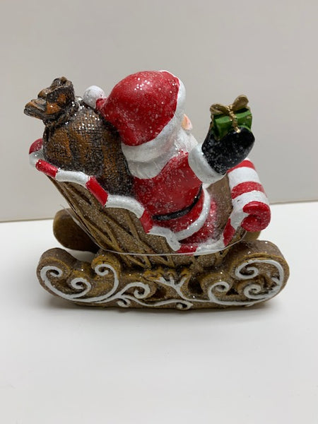 Waffle cone Santa in Sleigh