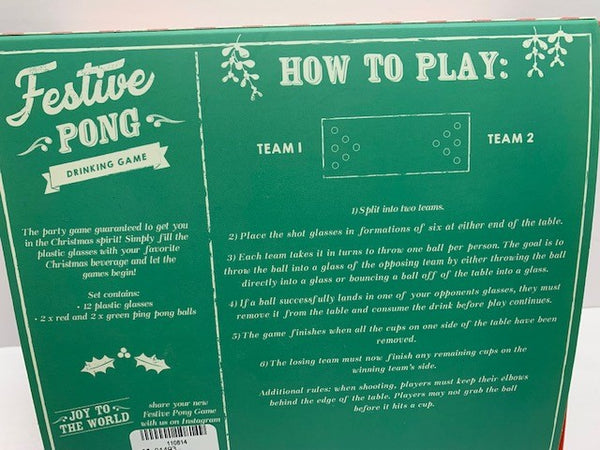 Festive Pong Drinking Game