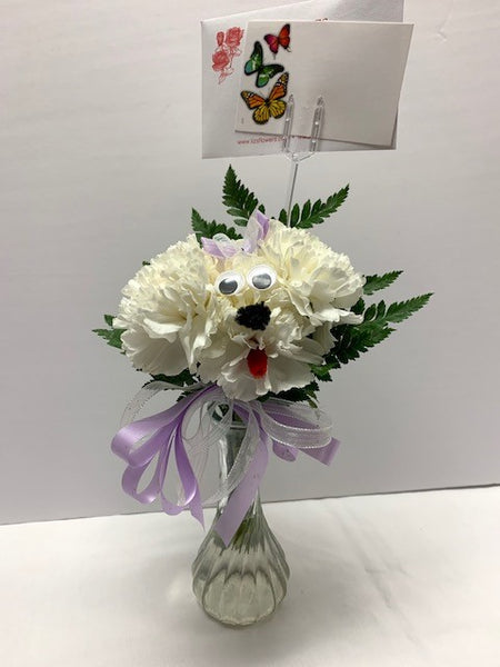 Poodle Flower Bud Vase