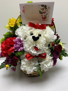Lg. Poodle Flower Arrangement