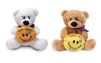 Sm. Stuffed 8" Smiley Get Well Bear