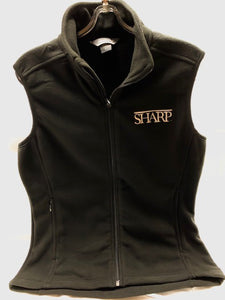 "Sharp" Black Fleece Vest Ladies